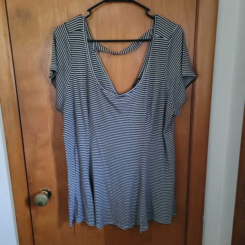 Torrid Open Back Peplum Top